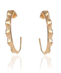 עגילי חישוק גלי מאט