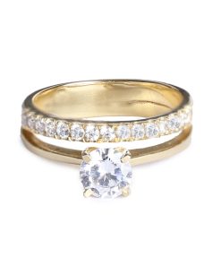 טבעת יהלום מוכפלת