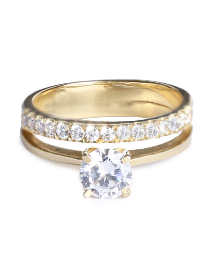 טבעת יהלום מוכפלת