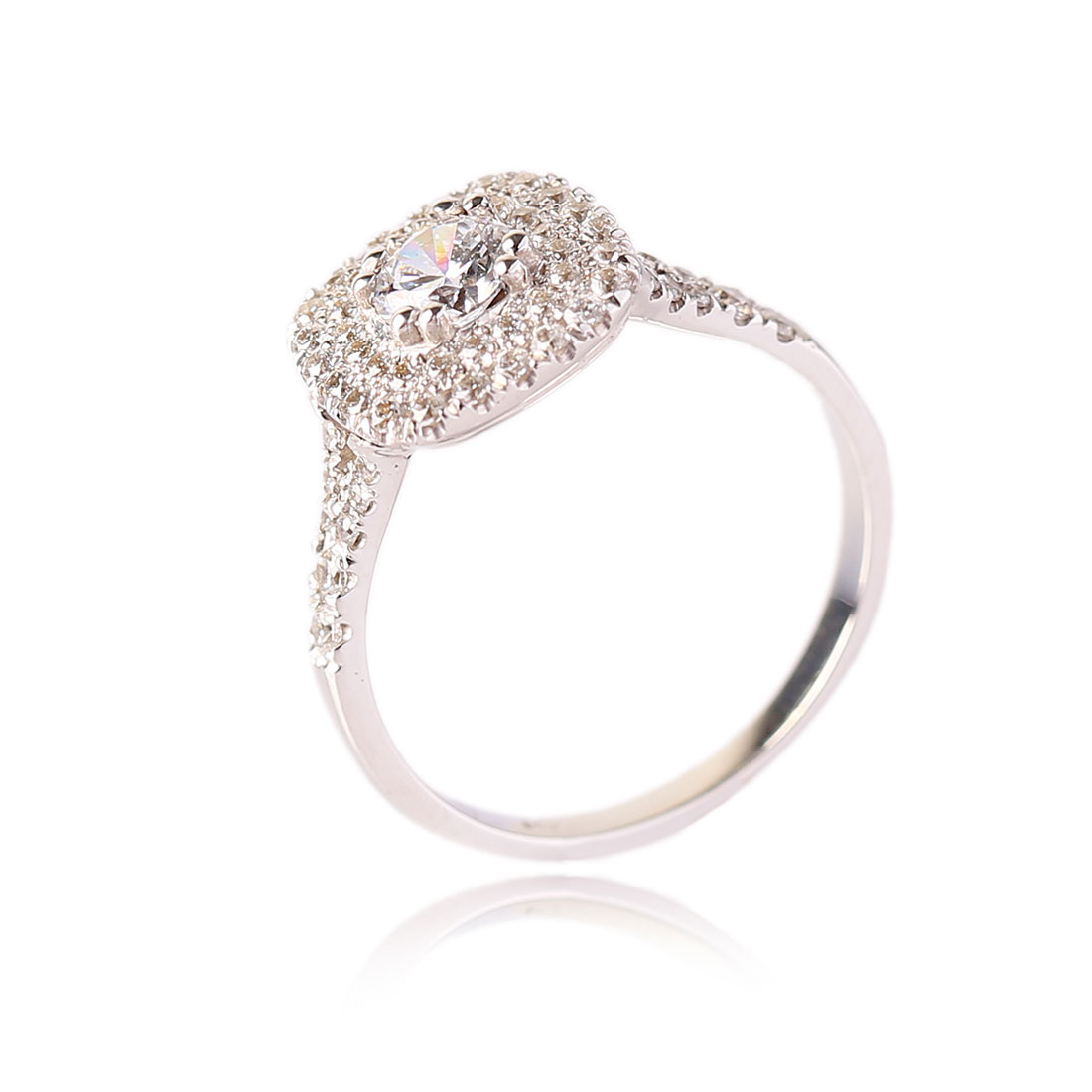 טבעת סוליטר מרובעת