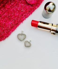 תליון לב זהב לבן