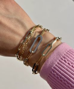 צמידי חוליות זהב צהוב