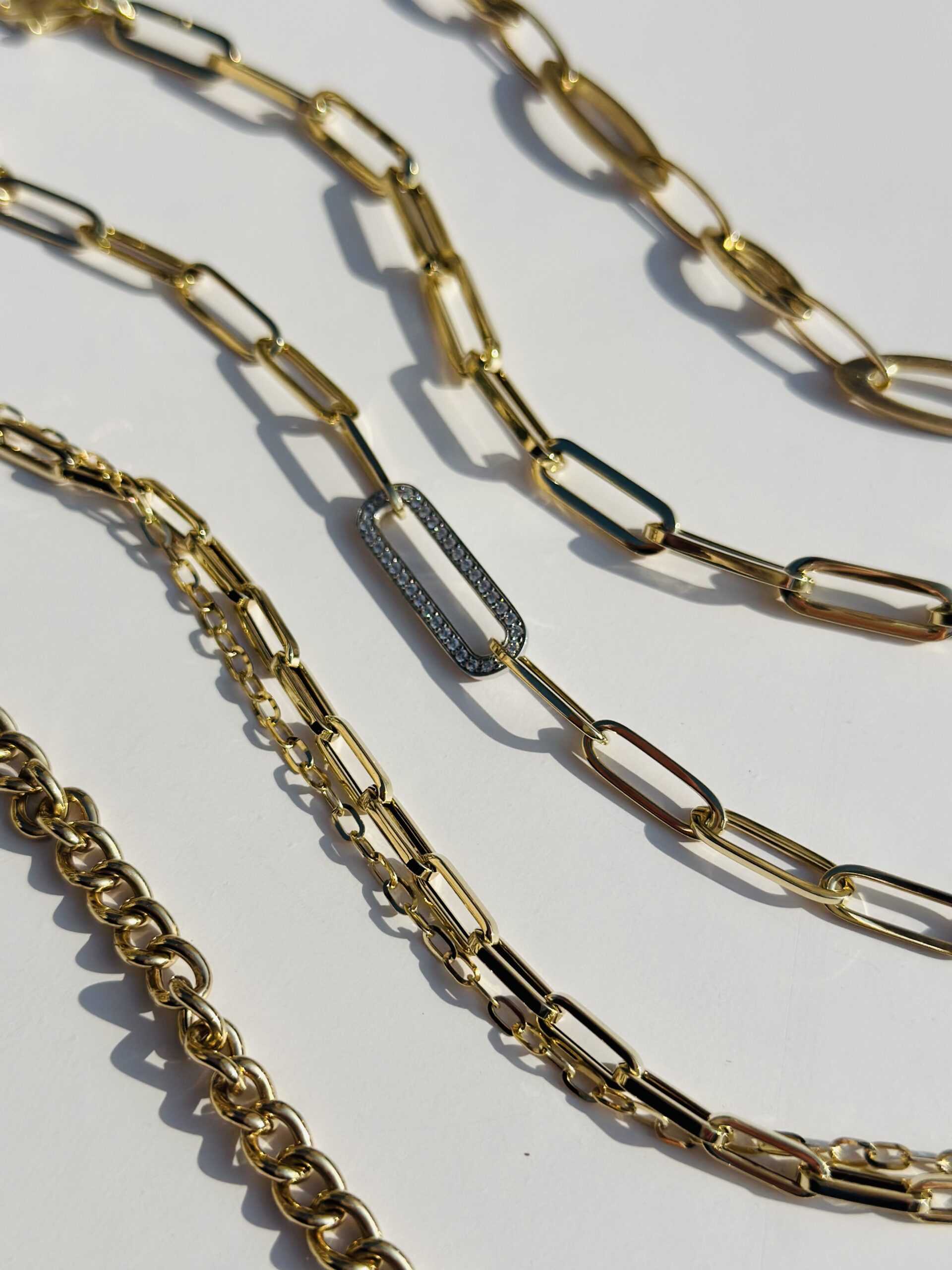 צמידי חוליות זהב צהוב