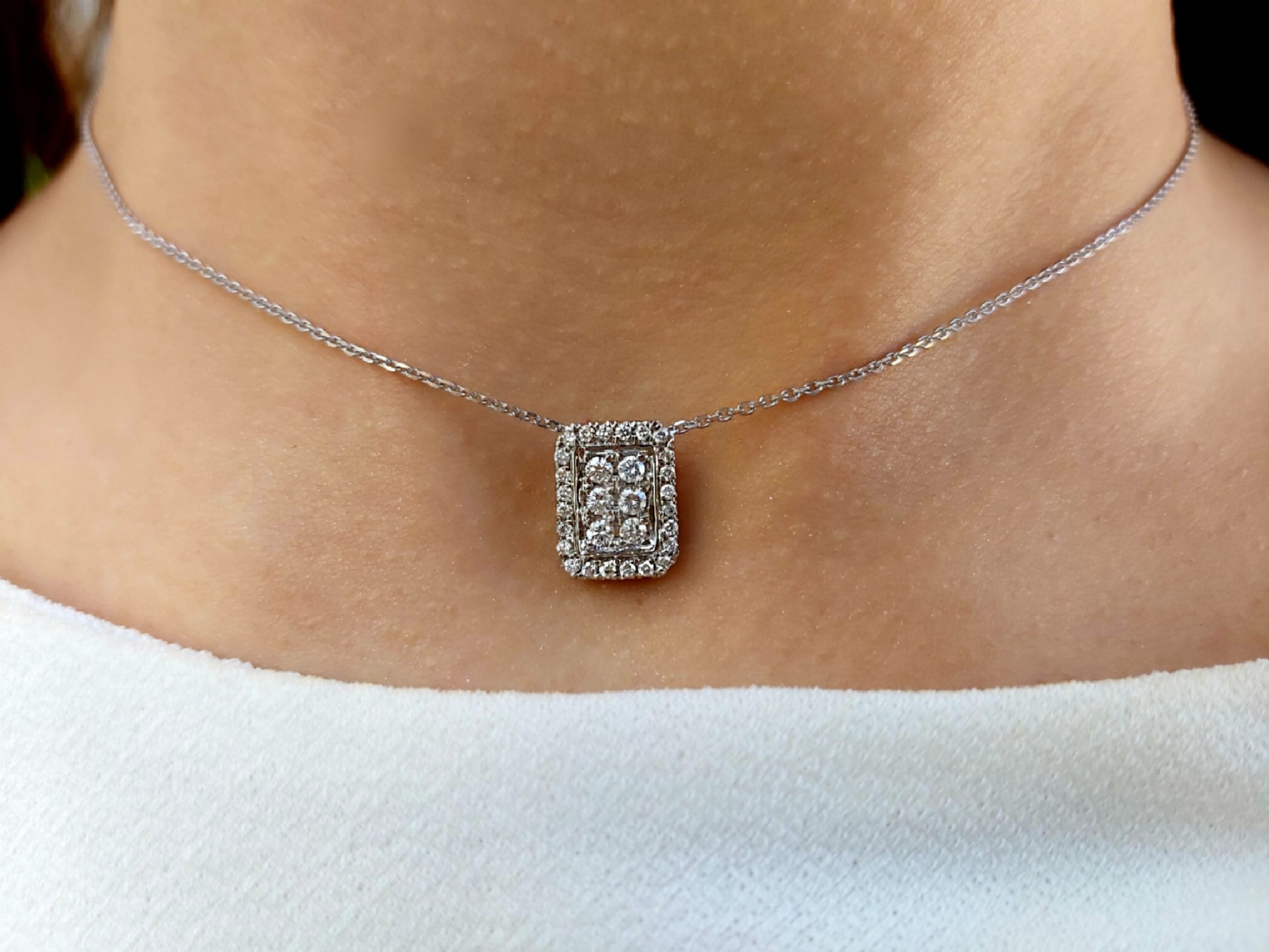 שרשרת מלבן יהלומים – תמונה 2