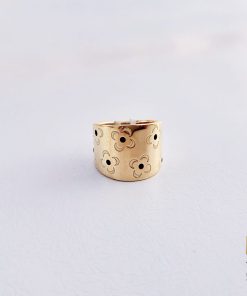 טבעת פרחי זהב