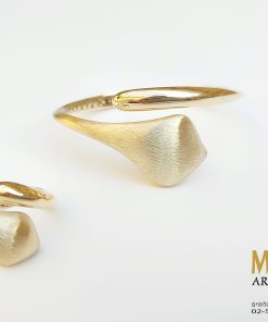 סט זהב גלי - צמיד וטבעת