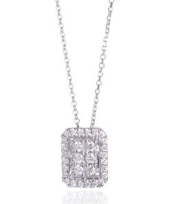 שרשרת מלבן יהלומים