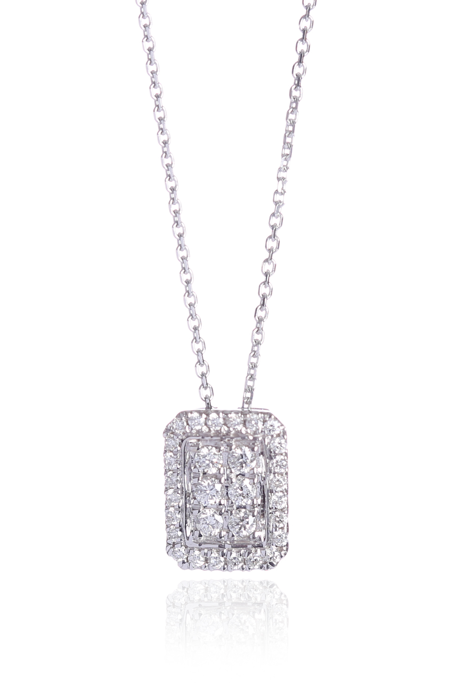 שרשרת מלבן יהלומים