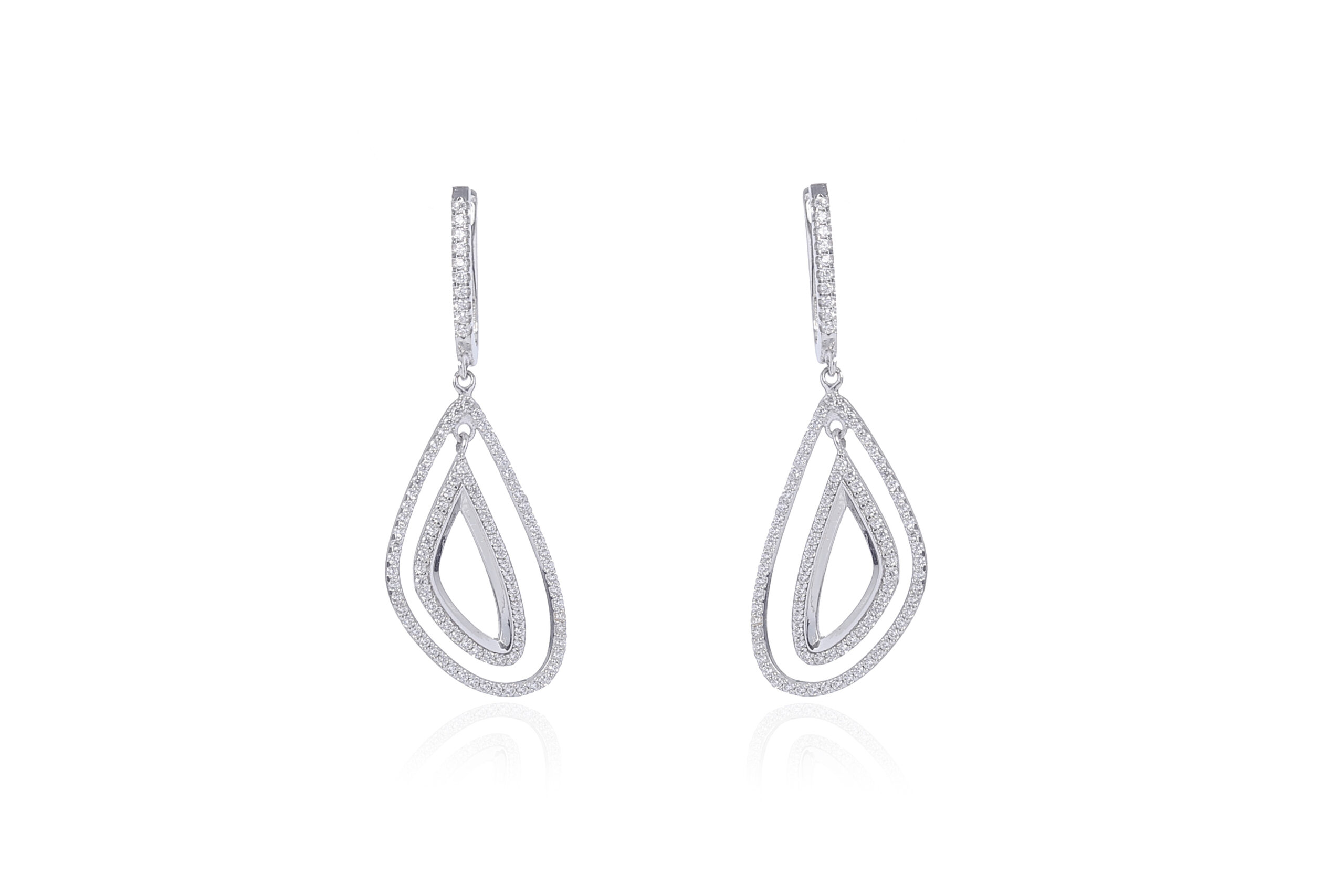 עגילי שלובים אבסטרקטיים🌀