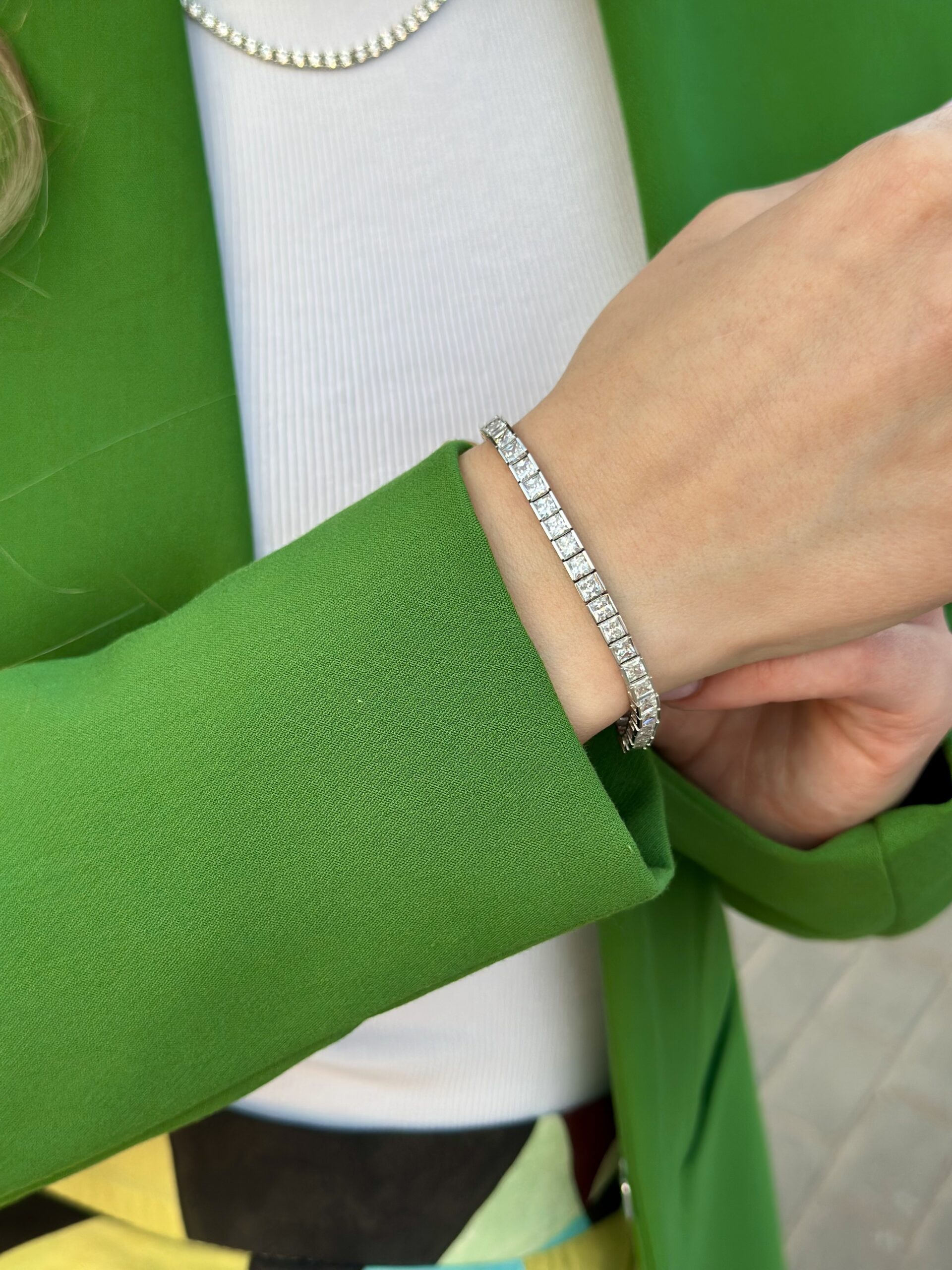 צמיד טניס רבוע🟨 – תמונה 2