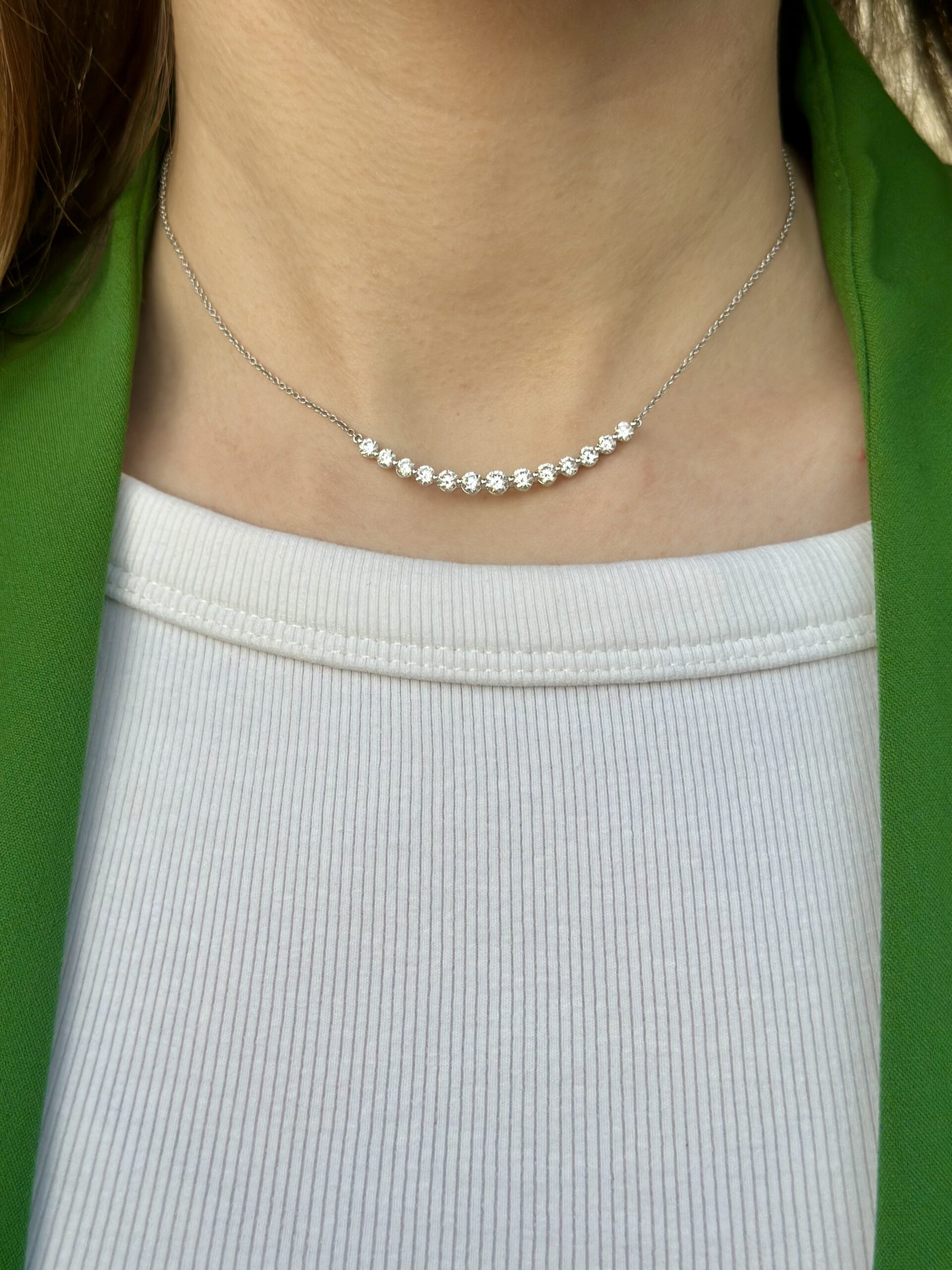 שרשרת יהלומים מעוגלת ✨