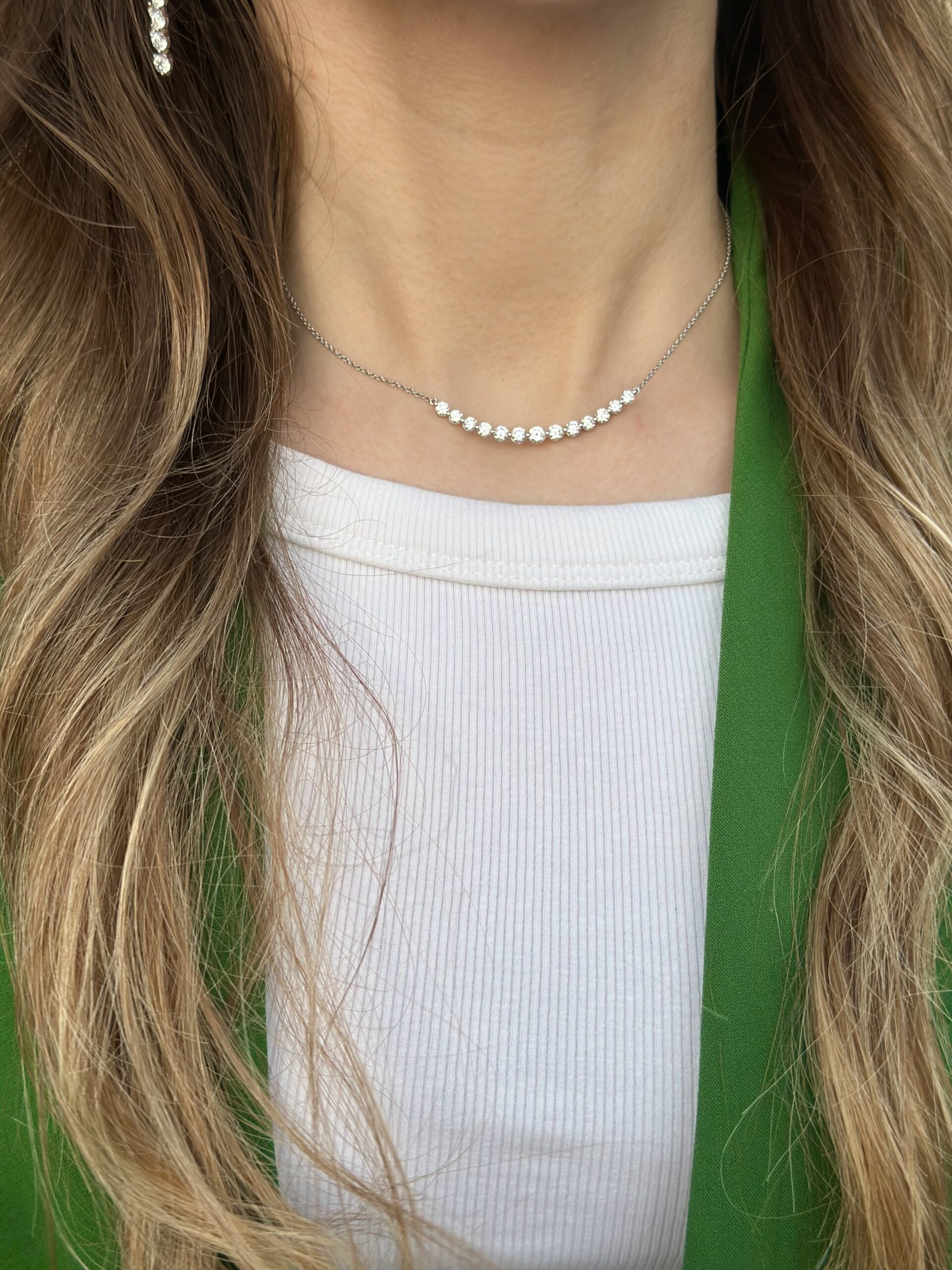 שרשרת יהלומים מעוגלת ✨ – תמונה 2