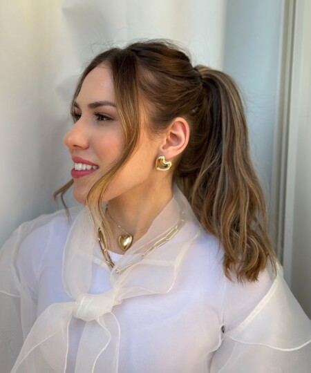 VALENTINA Heart Earrings | עגילי לב ולנטינה