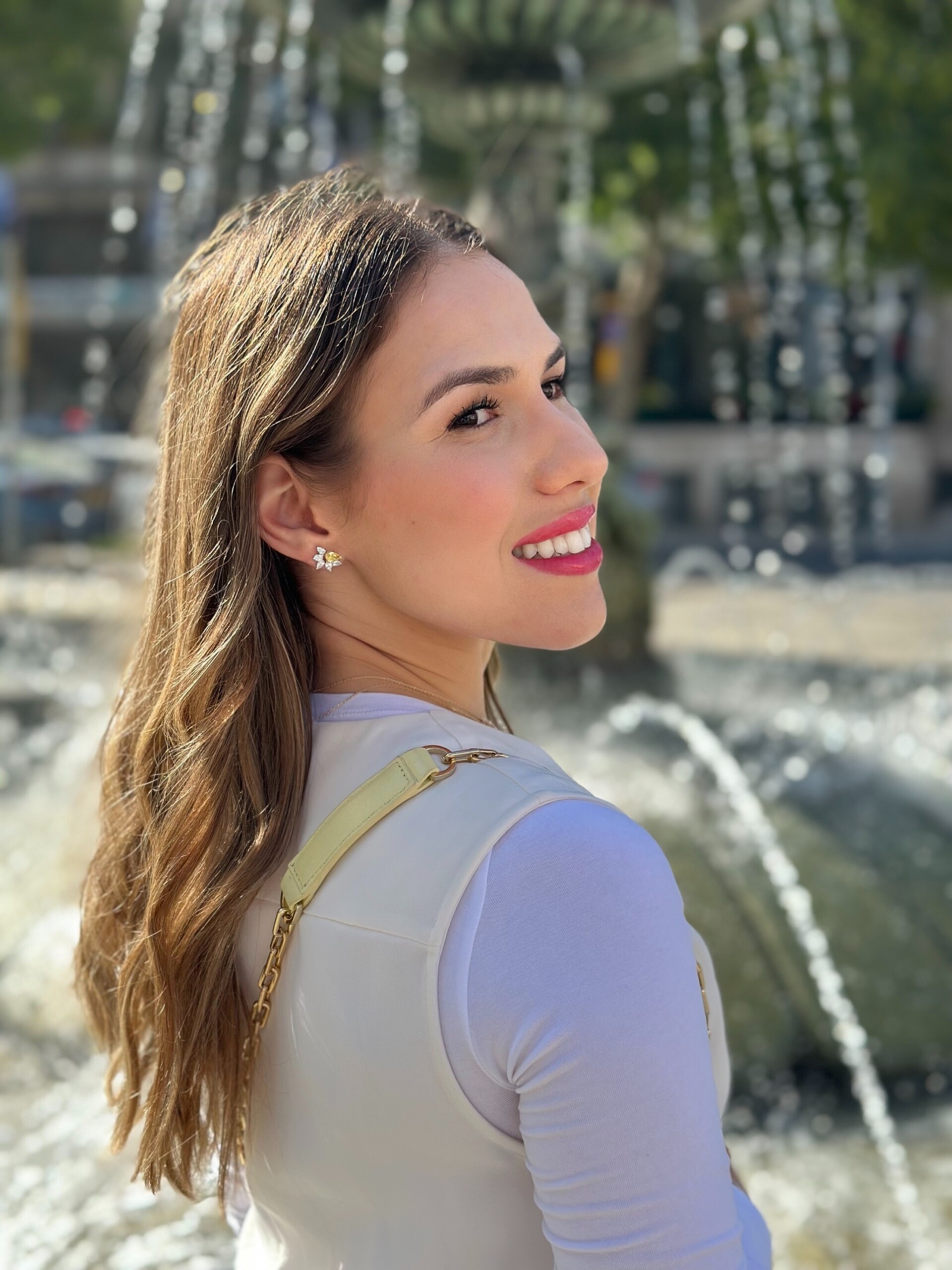 SUNFLOWER Drop Earrings | עגילי פרח צמודות סאנפלאוור – תמונה 3